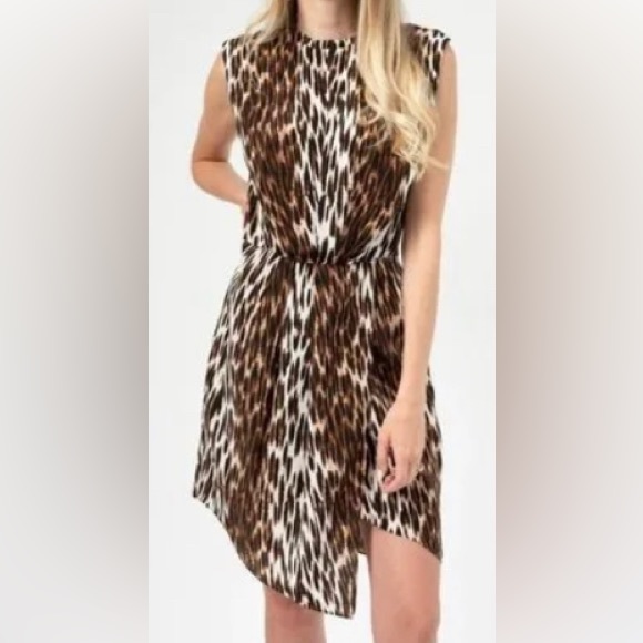 L'AGENCE Dresses & Skirts - L’agence leopard print asymmetrical dress